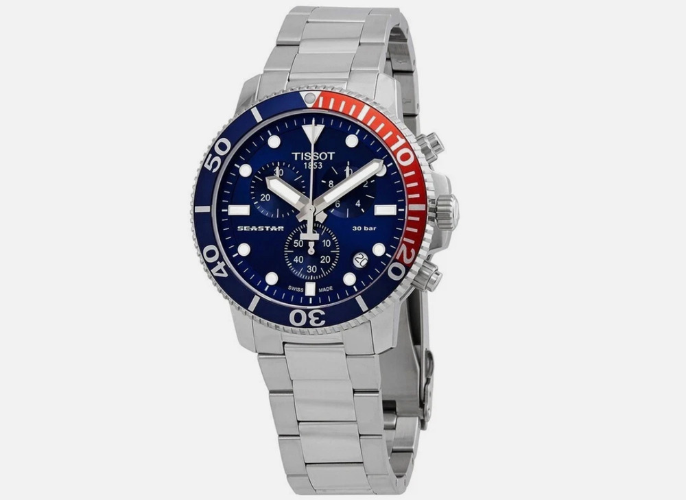 TISSOT SEASTAR 1000 QUARTZ CHRONO BLUE DIAL PEPSI SWISS WATCH T120.417.11.041.03